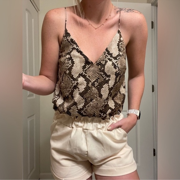H&M Tops - H&M/ silky snakeskin tank